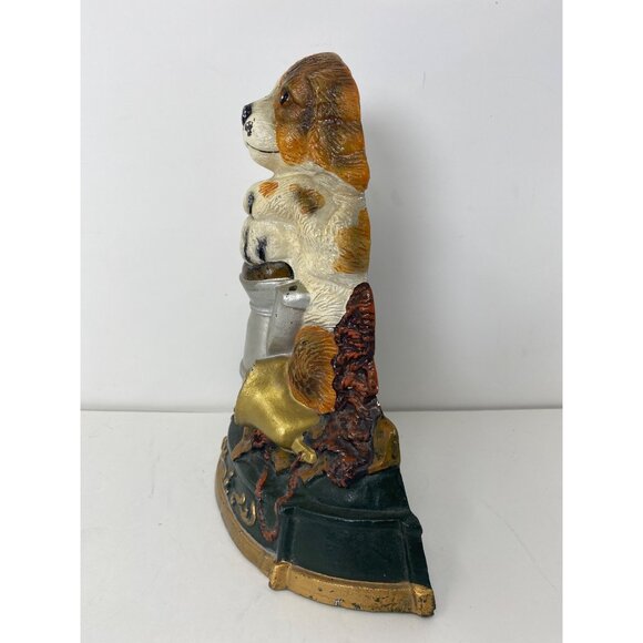 Vintage Three Hands Corp Cast Iron Beagle Dog Doorstop 9.5in Hand Painted - Picture 7 of 8